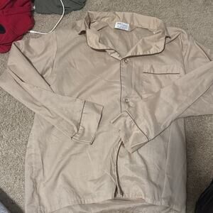 Men's Casual Button Down Shirt - Beige